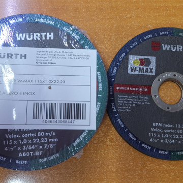 Disco Corte 4 1/2 "  Wurth
